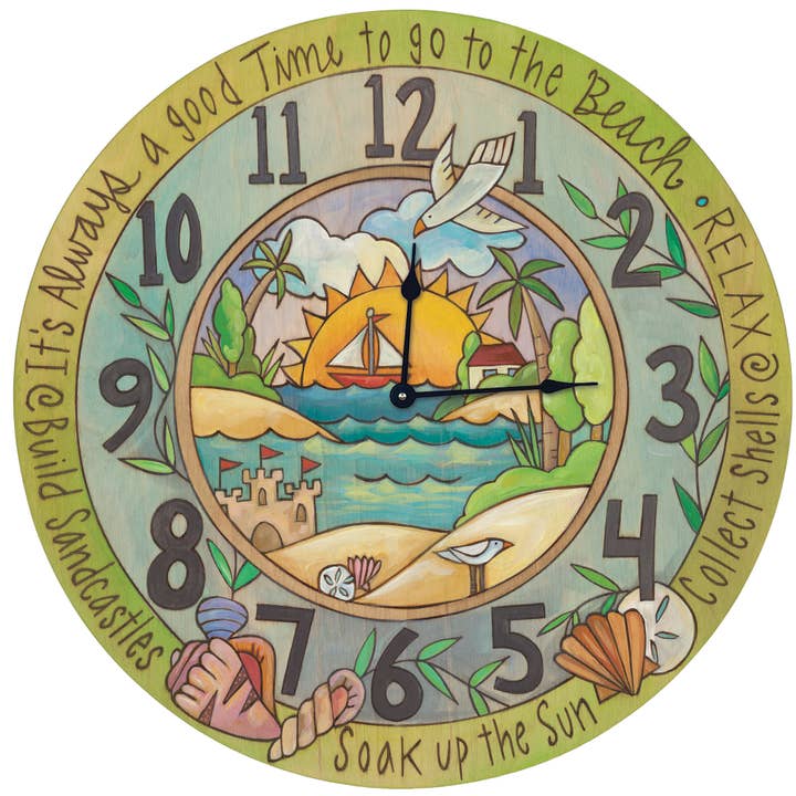 Reloj de Pared Circular "Siempre de Vacaciones" para venta al por mayor de Sticks