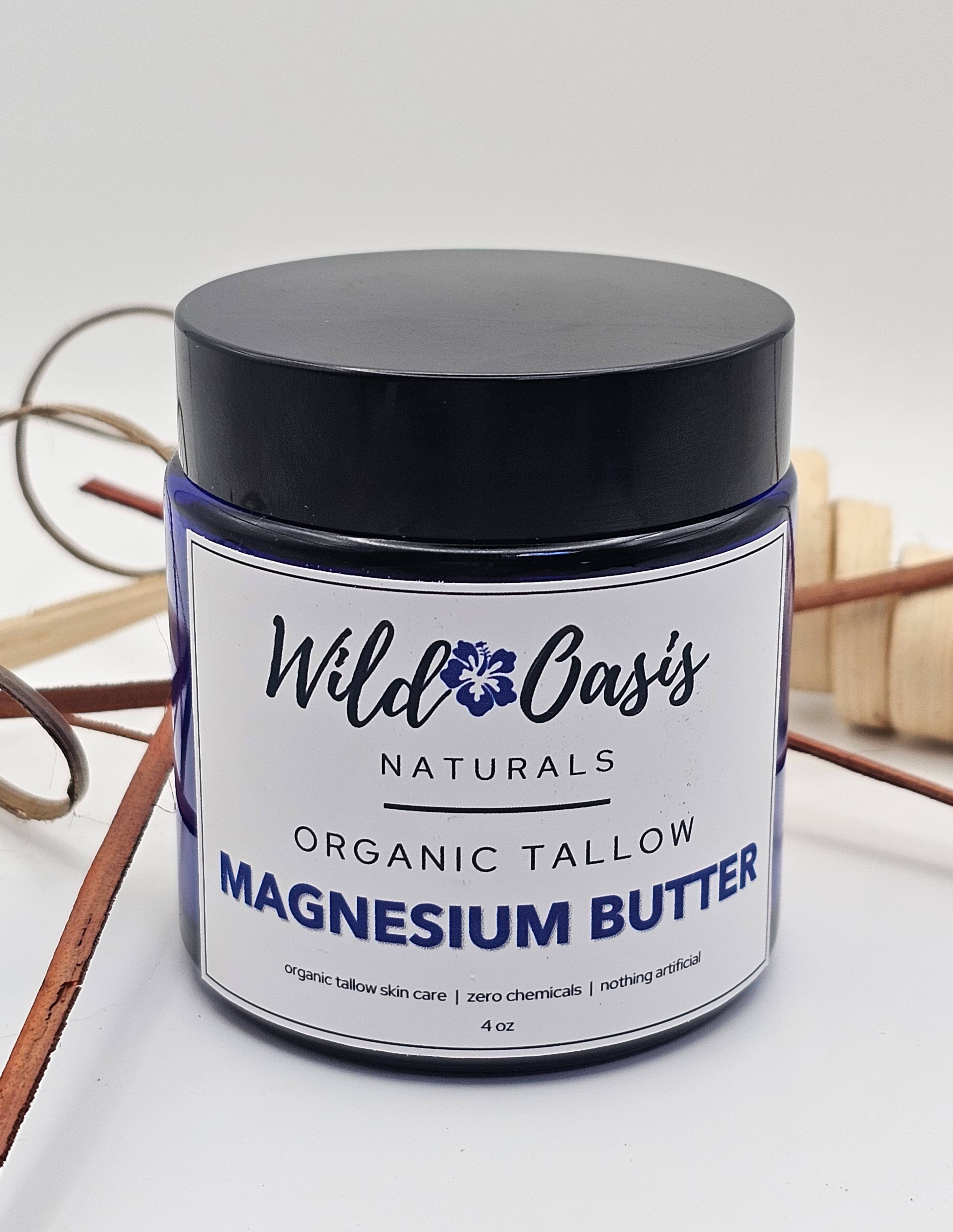 Wild Oasis Naturals – Engroshandel Håndcreme/lotion – Magnesiumsmør - 4 oz - Økologisk Talgmagnesiumcreme2