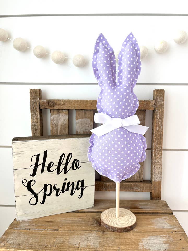 3pc. Rustic Straight Ear Easter Bunny for wholesale by Kate + Em