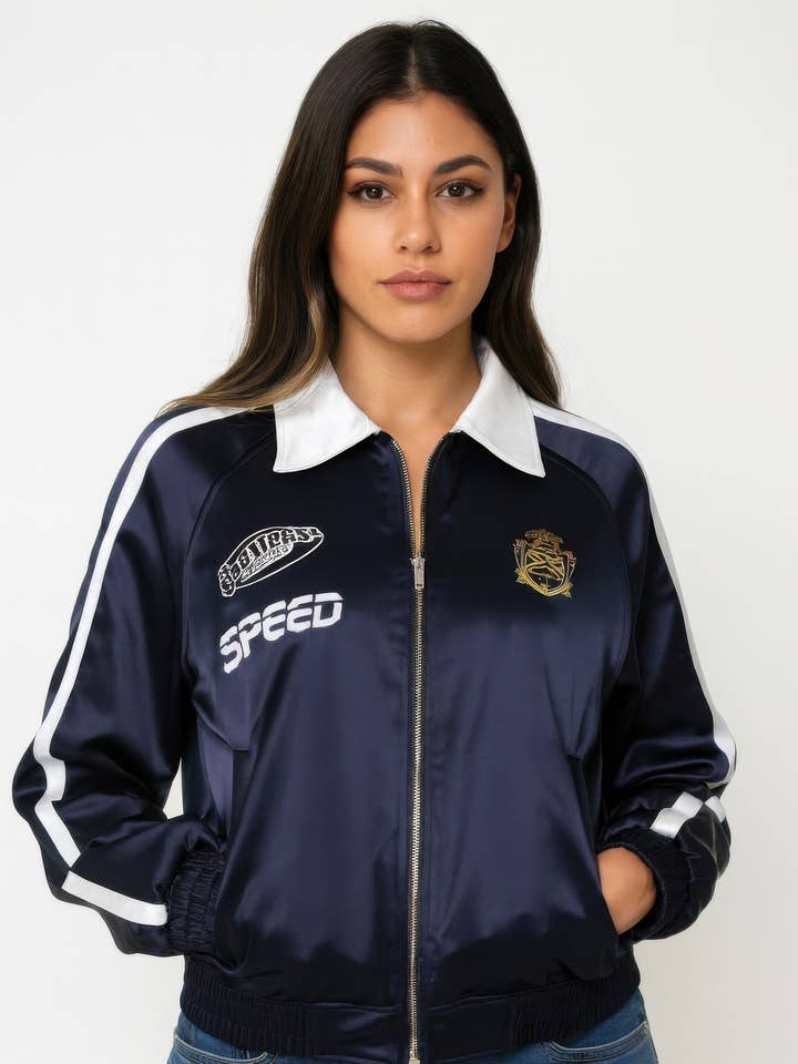 Collared Zipper Down Jacket for wholesale by CC Wholesale Clothing