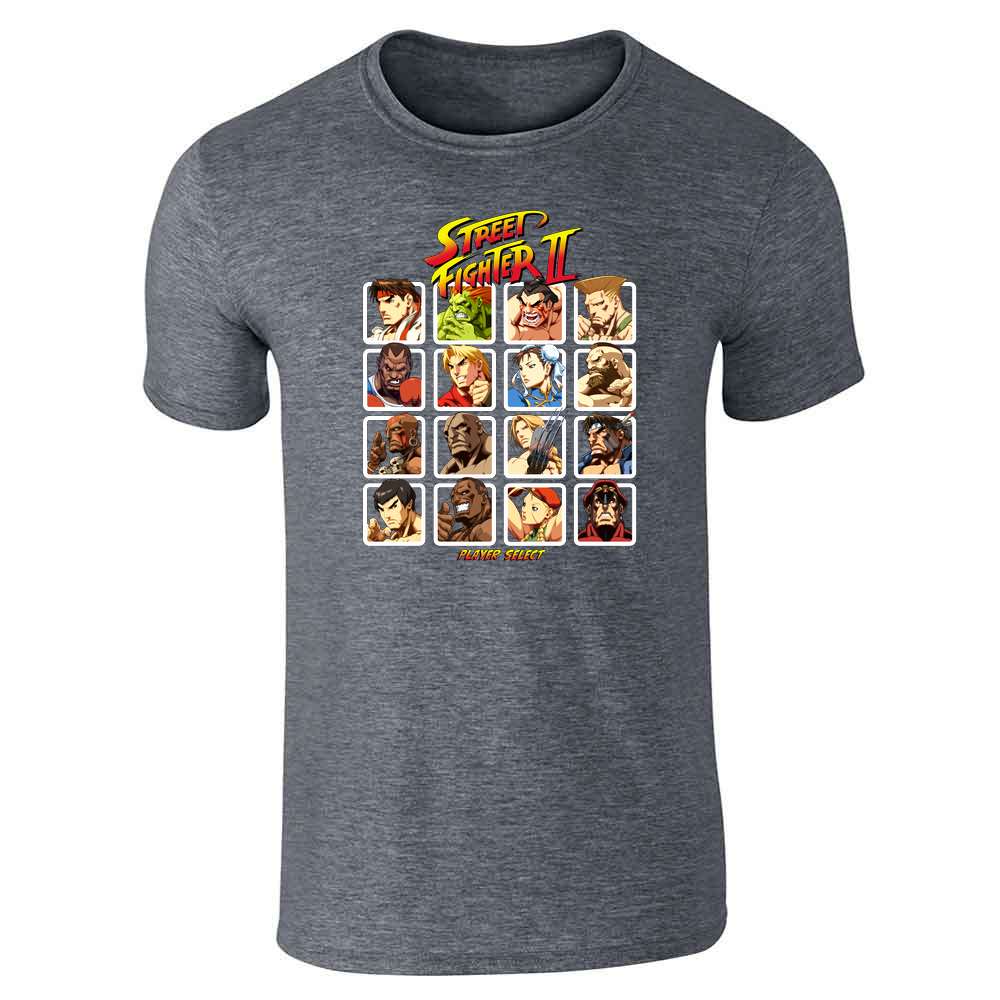 Pop Threads - Venta al por mayor Camiseta serigrafiada - Unisex - Camiseta unisex de los años 90 de Street Fighter 2 Player Select para videojuegos2