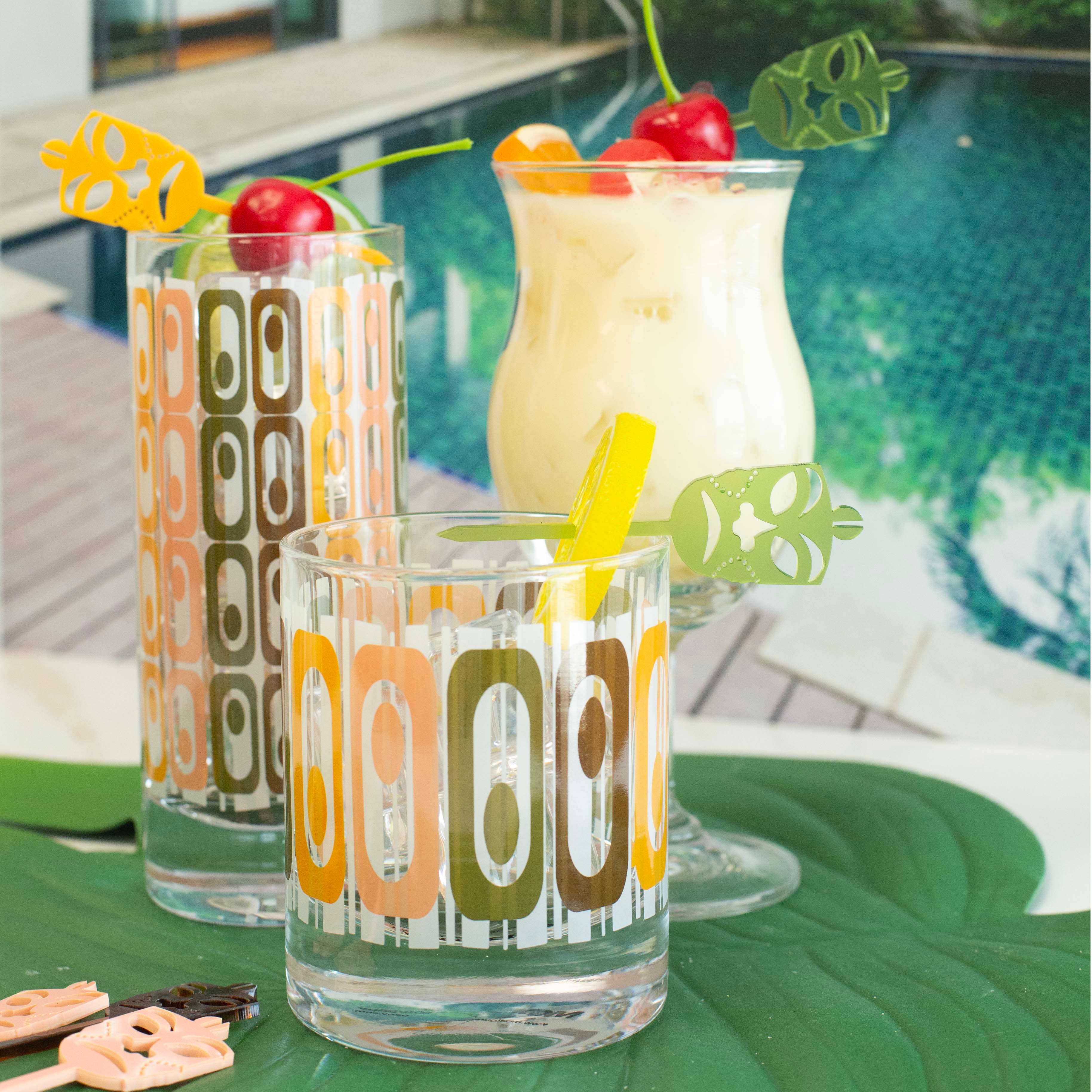 Mod Lounge Paper Company - Vente Verres à cocktail/alcool - Grand verre à cocktail vintage Tiki Mid Century Modern Highball2