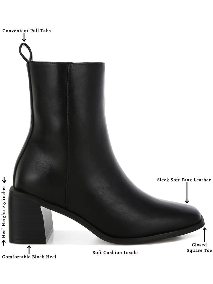 Rag Company - Wholesale Boots - Women's - Muskox Square Toe Faux Leather Boots5