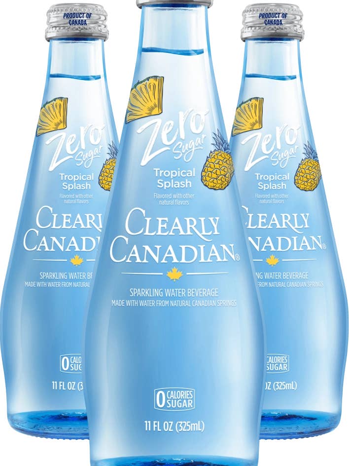 Zero Sugar Tropical Splash Sparkling Water for wholesale by Clearly Canadian Sparkling Water