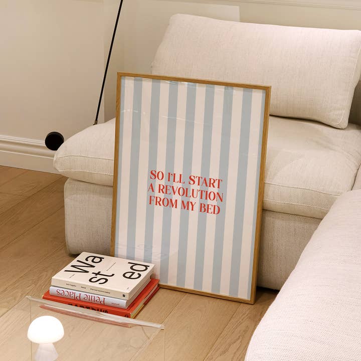 Fanclub – wholesale Konsttryck – Starta en revolution från min säng Oasis Retro Music Giclée Art