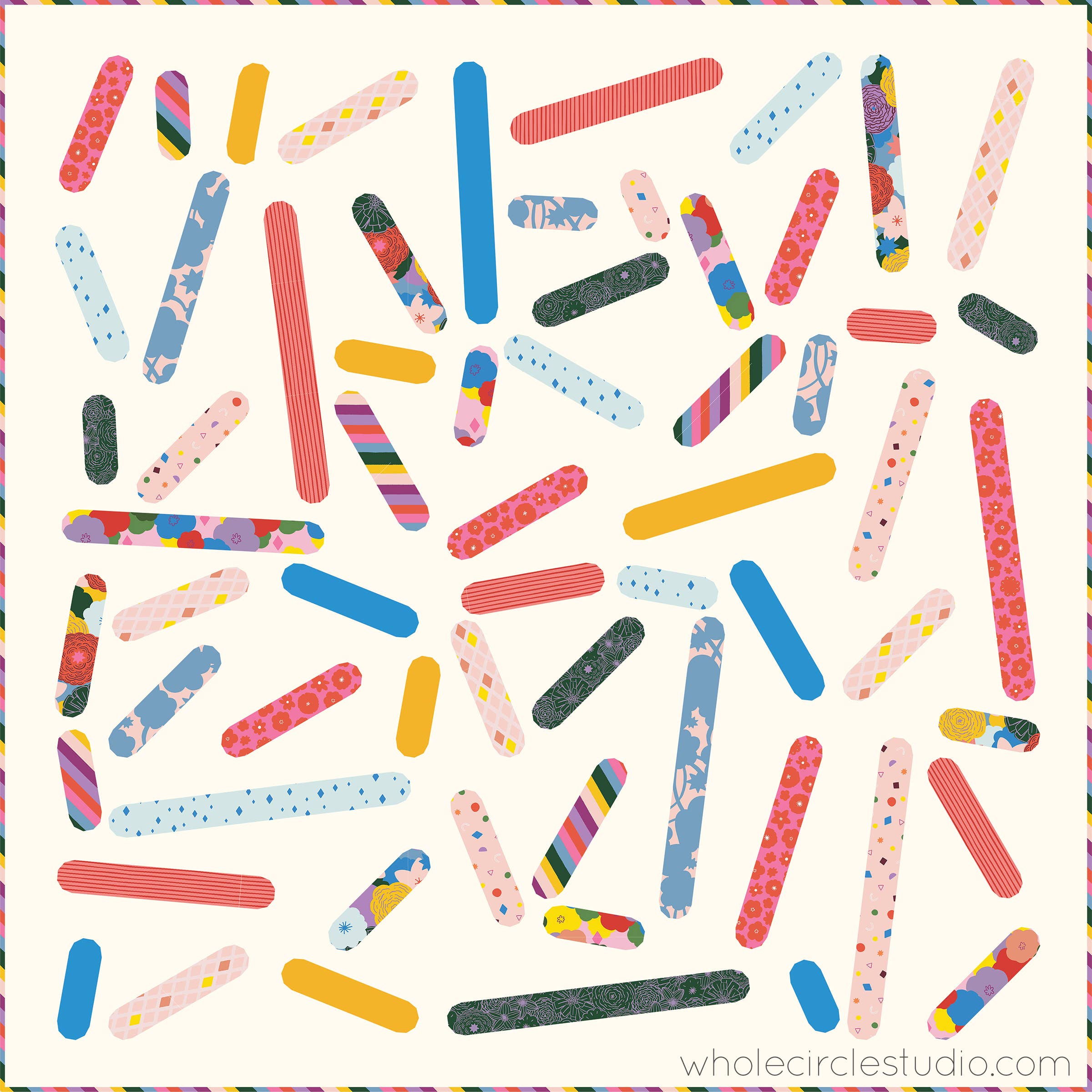 Whole Circle Studio - Wholesale Craft Sewing Kit - Scattered Sprinkles Quilt Block Pattern5