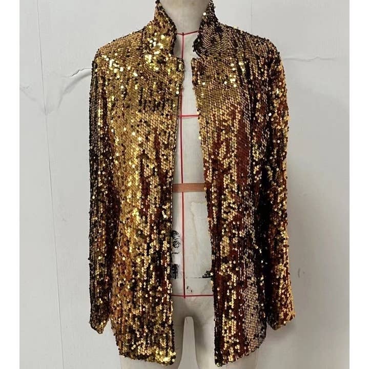 Rosa Clothing - Wholesale Blazer - Women's - Classic lapels party sequin blazer with lining 10 colors6