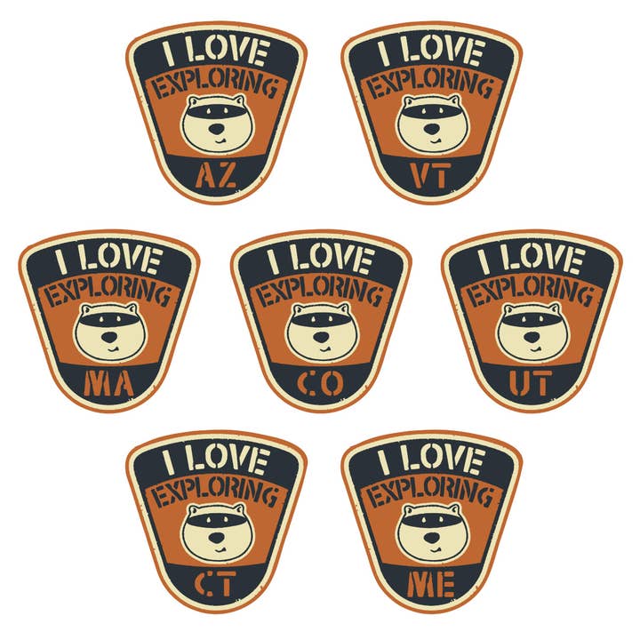 Kids Camp Love Exploring States Mini Stickers 20 ct for wholesale by RetroPlanet