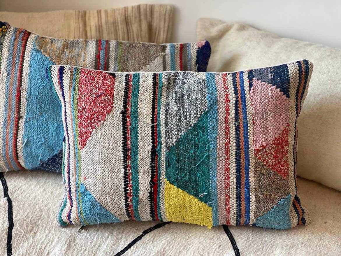 NOMAD BY LIV - Wholesale Throw/Decorative Pillow - Boucherouite Kussen - Handgemaakt in Marokko - kleurrijk2