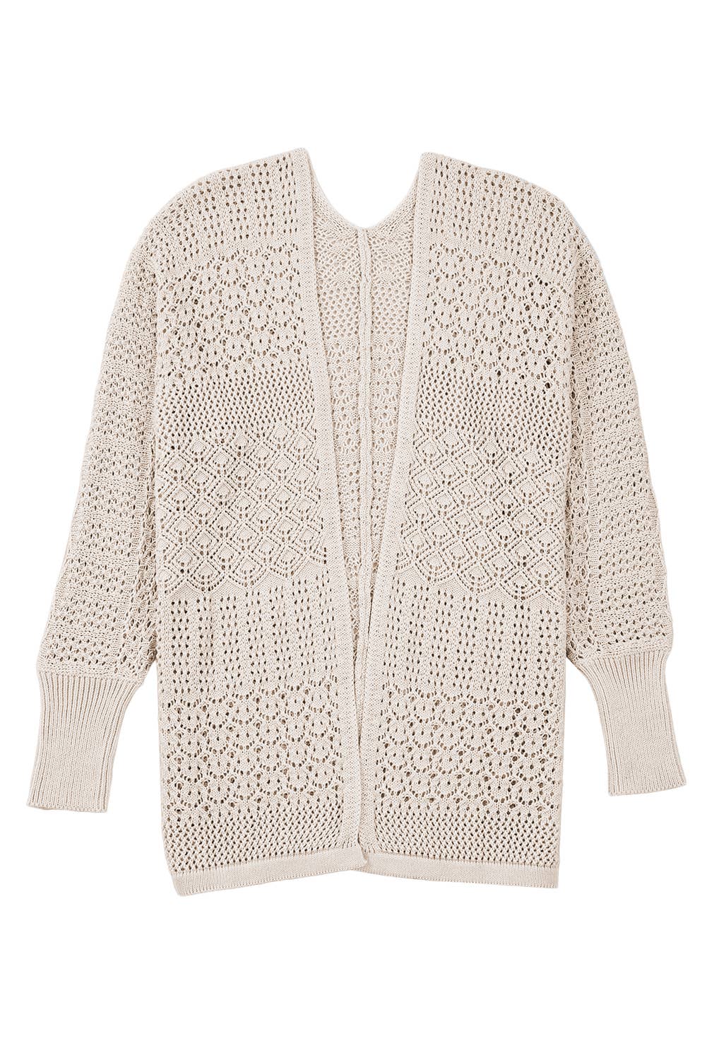 Aapparella - Wholesale Cardigan - Women's - Hollow-Out Knit Open Front Cardigan | S-XL5