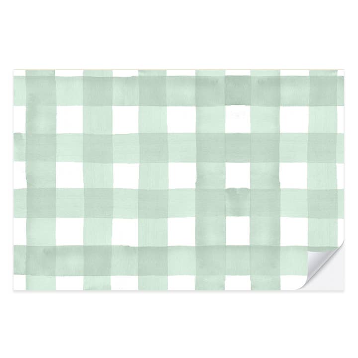 Green Gingham Placemat Pad for wholesale by Cami Monet