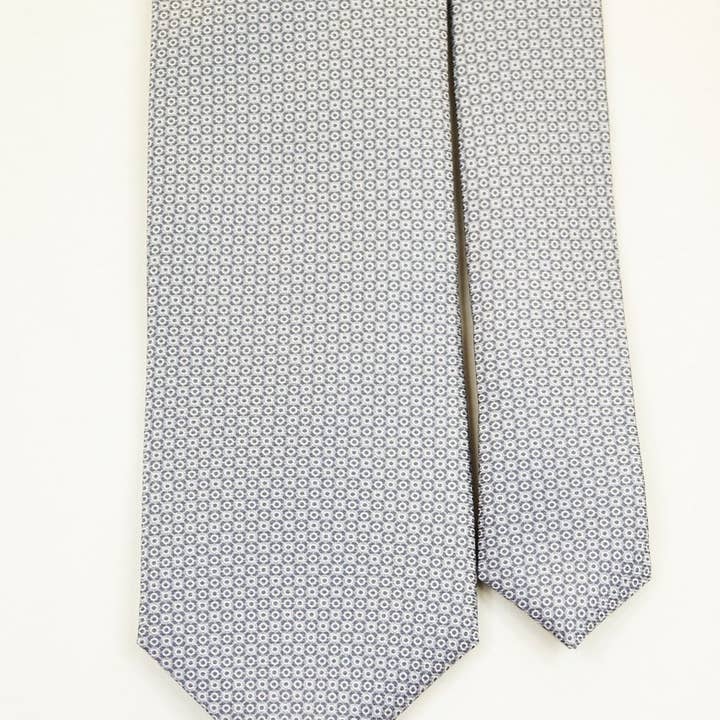 Sartoria Gallo S.r.l. - Vente Cravate – homme - Cravate à micro motif gris perle avec module rond2