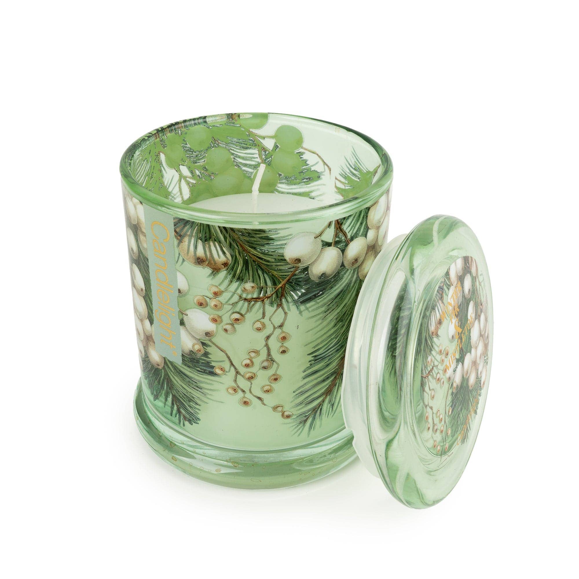 Candlelight Products Ltd - Wholesale Jar/Filled Candle - Large Glass Jar - Winter Fir & Mistletoe 6pk1