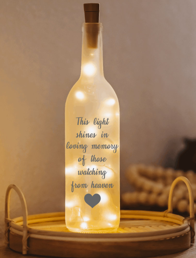 Firefly Home Designs - Wholesale Accent/Desk Lamp - Bottle Lamp, Memorial Light, Bereavement Gift, Memorial Lamp3
