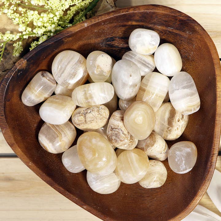 1 lb Aragonite Tumbled Stones for wholesale by Natures Artifacts Inc