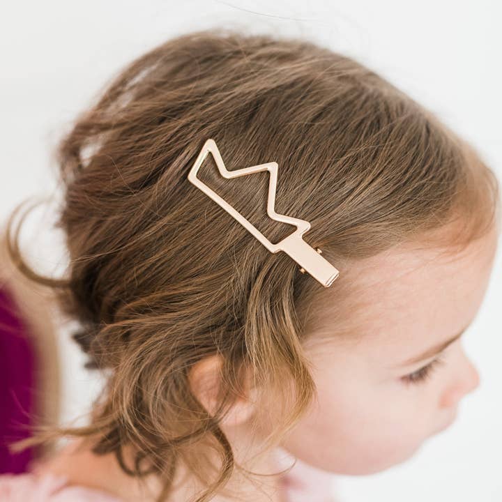 Gold Crown Clip | Colección Happiest Place para venta al por mayor de Gussy Up Bow Co