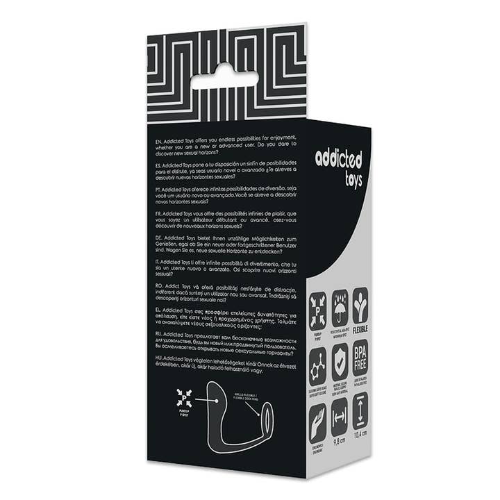 LOVERS - SHOP – Brinquedo sexual por atacado – Addicted Toys - Tampão anal com anel de silicone preto 12