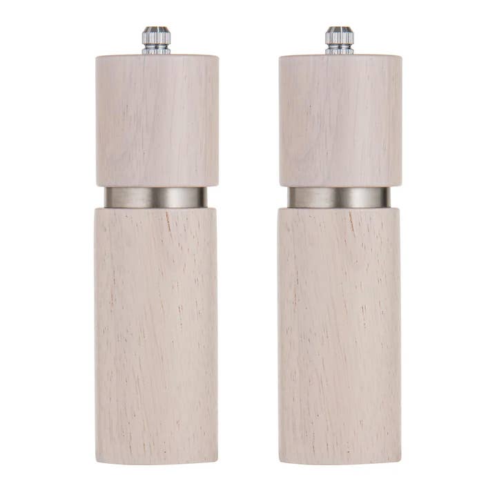 Gather White Wash Salt & Pepper Grinders for wholesale by Ladelle Group