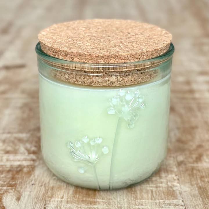 Recycled Floral Organic Candle – 10oz for wholesale by Merrely