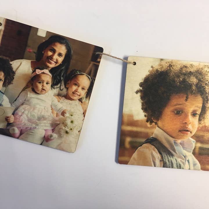 Trykt træfoto firkantet bunting for engroshandel hos Dios Designs