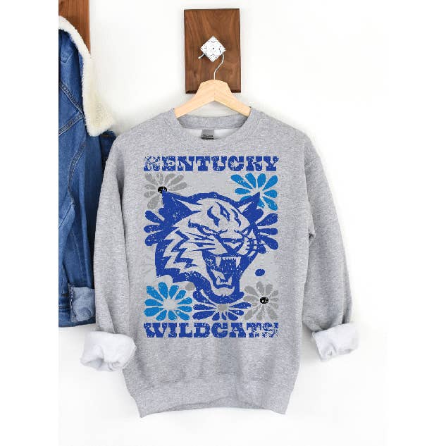 Kentucky Wildcats Groovy Floral Sweatshirt for wholesale by BB Subs and Screens