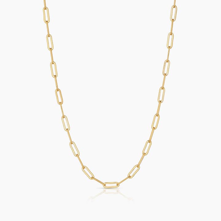 THATCH - Wholesale Pendant/Charm Necklace - Malene Pink Opal Paperclip Necklace