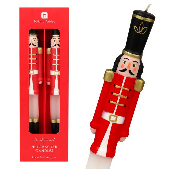 Nutcracker Christmas Dinner Candles - 2 Pack for wholesale by Talking Tables UK