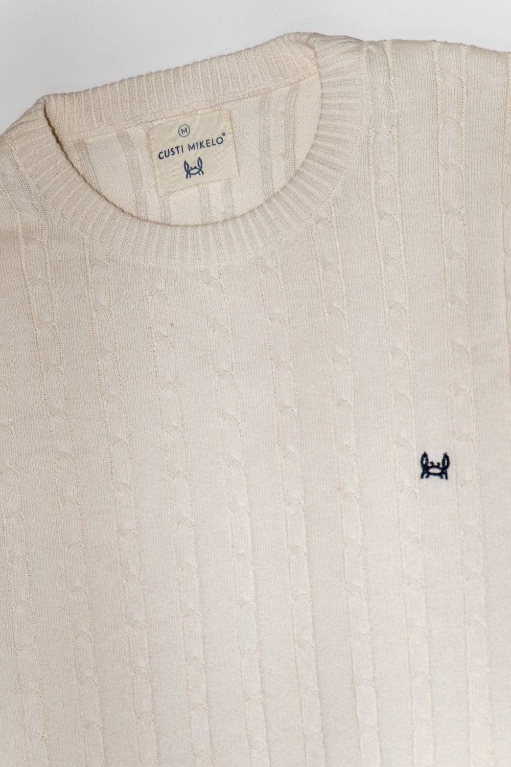 Custi Mikelo: Men's Clothing & Christmas Gifts - Wholesale Knit Sweater - Men's - Beige Cable Knit Sweater7