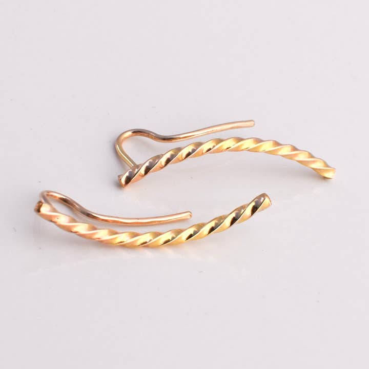 14 k guld fyldt snoet øre klatrere for engroshandel hos Renegade Silver