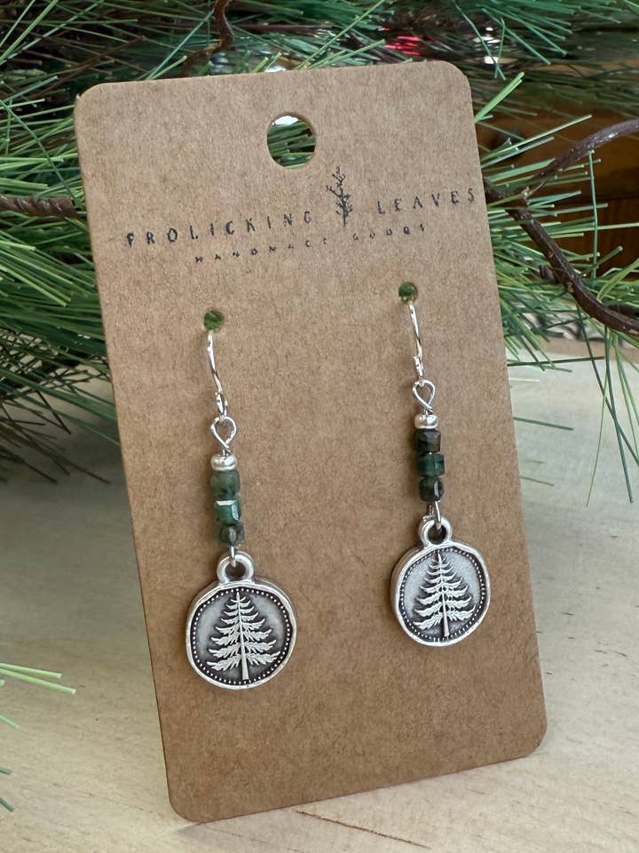 African Ruby Zoisite Earrings for wholesale by Frolicking Leaves