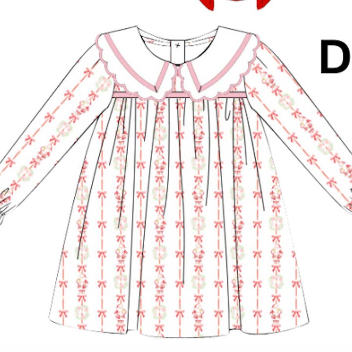 PERFECTLY PINK CHRISTMAS DRESS for wholesale by Beck & Gray