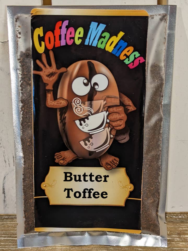 Sachet de café moulu Butter Toffee Perfect Pot pour la vente par Coffee Madness