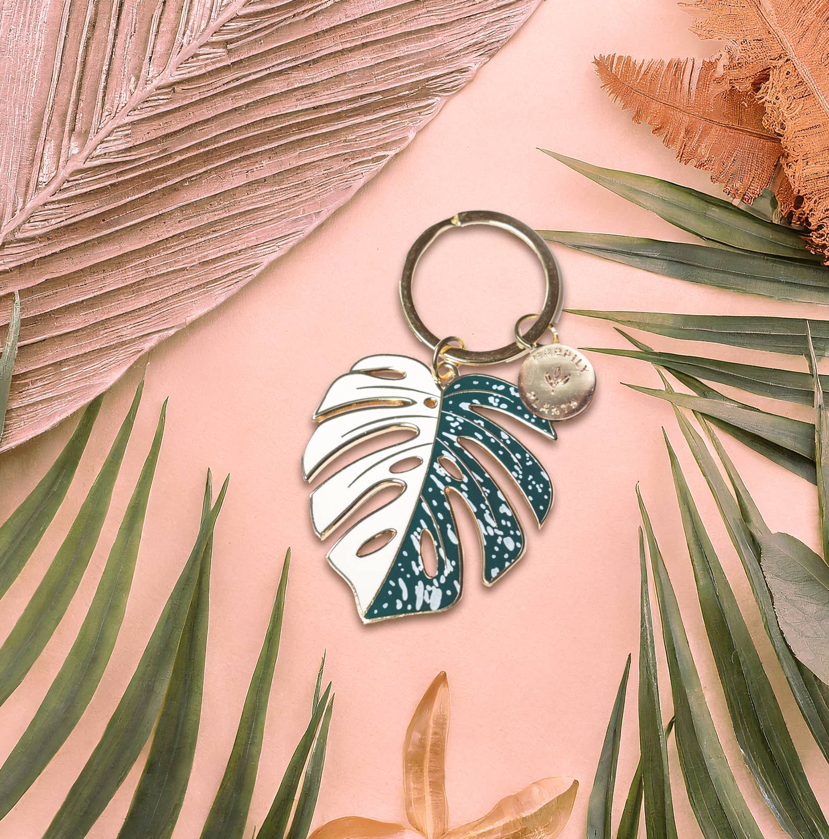 Happily Plants - Wholesale Keychain - Unisex - Monstera Albo Keychain & Bag Charm, Plant Keychain Gifts7