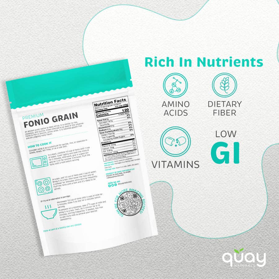 Quay Naturals – wholesale Protein/superfood powder – Fonio Super-Grain5