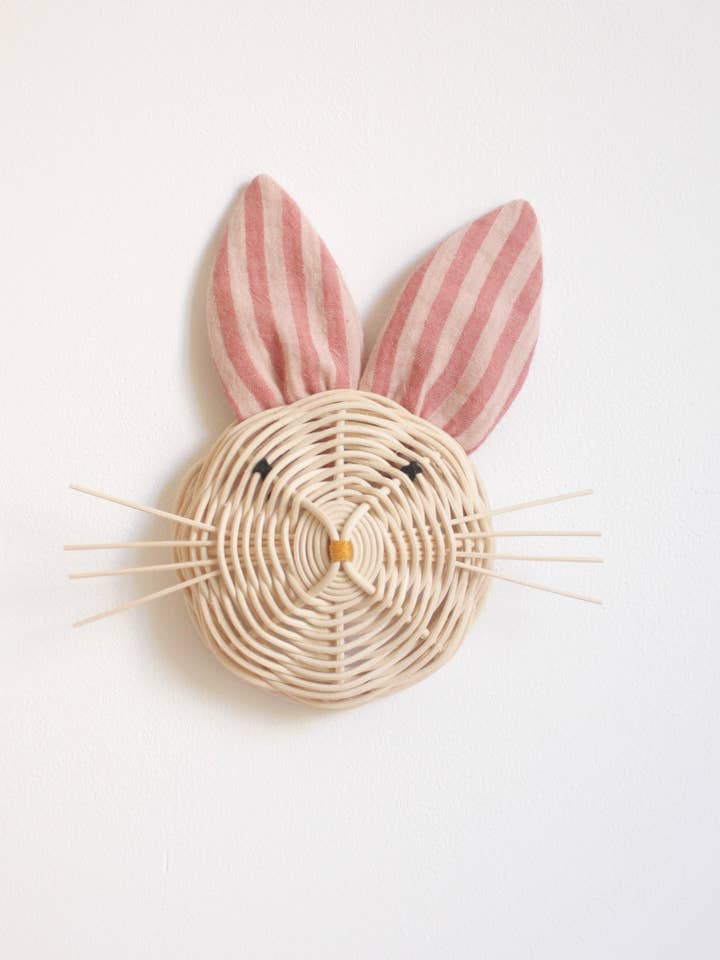 Pink Stripes Rabbit Trophy for wholesale by ateliersolelh