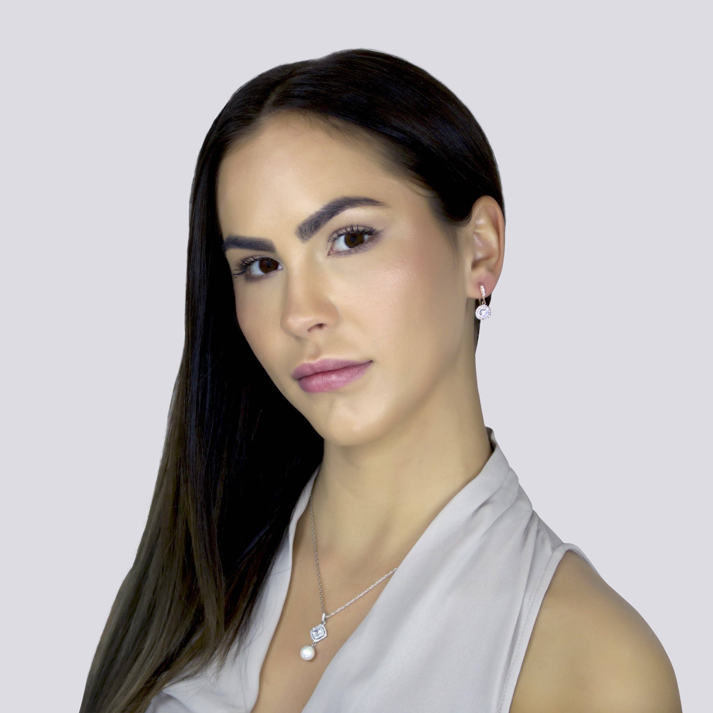 JohnnyB Jewelry - Vendita all'ingrosso Orecchini pendenti - Bijou - Piccoli orecchini pendenti con cristalli in oro rosa3