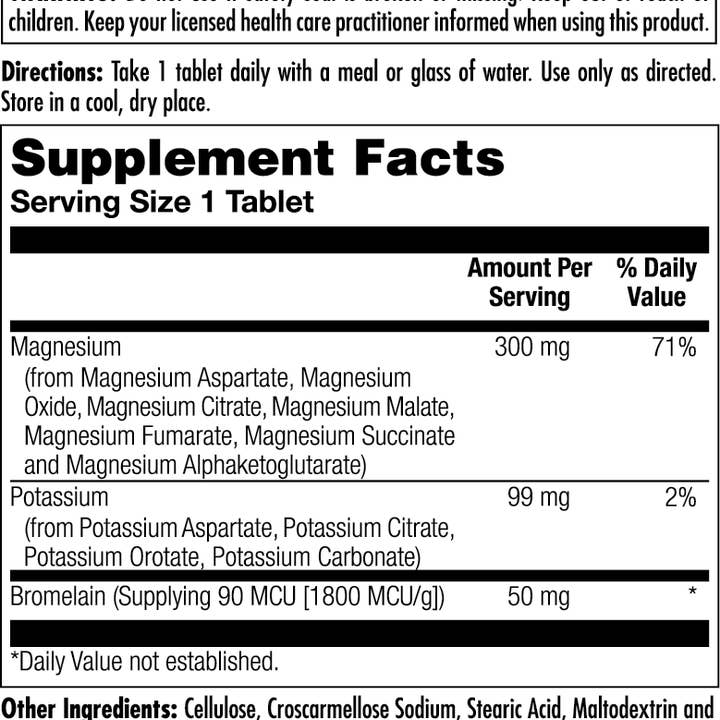 KAL - Wholesale Oral Supplement/Vitamin - Magnesium Potassium Bromelain Tablets3