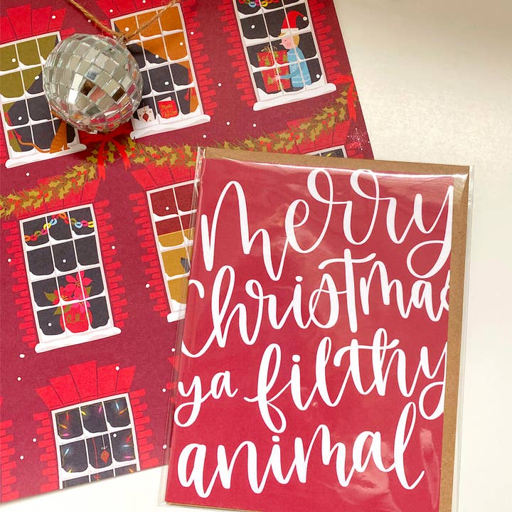 Home Alone Christmas Card for wholesale by Clare Mitchell Designs