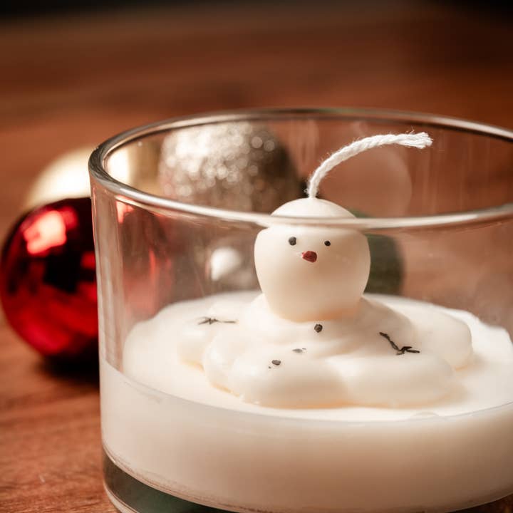 Allure CA - Wholesale Jar/Filled Candle - Melted Snowman in a Jar Candle - Christmas 4
