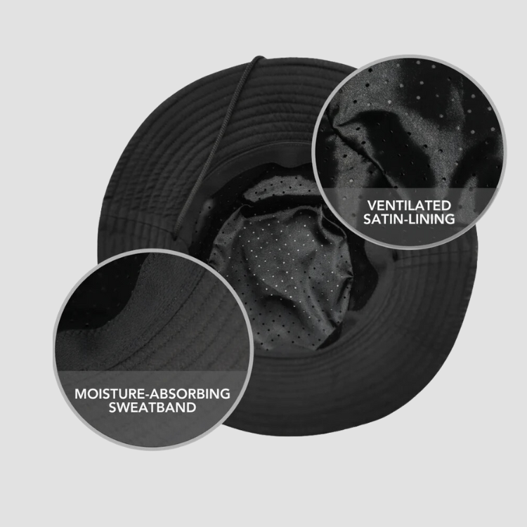 Hairbrella – Chapéu de pescador - Mulher por atacado – Chapéu de sol impermeável forrado a acetinado11