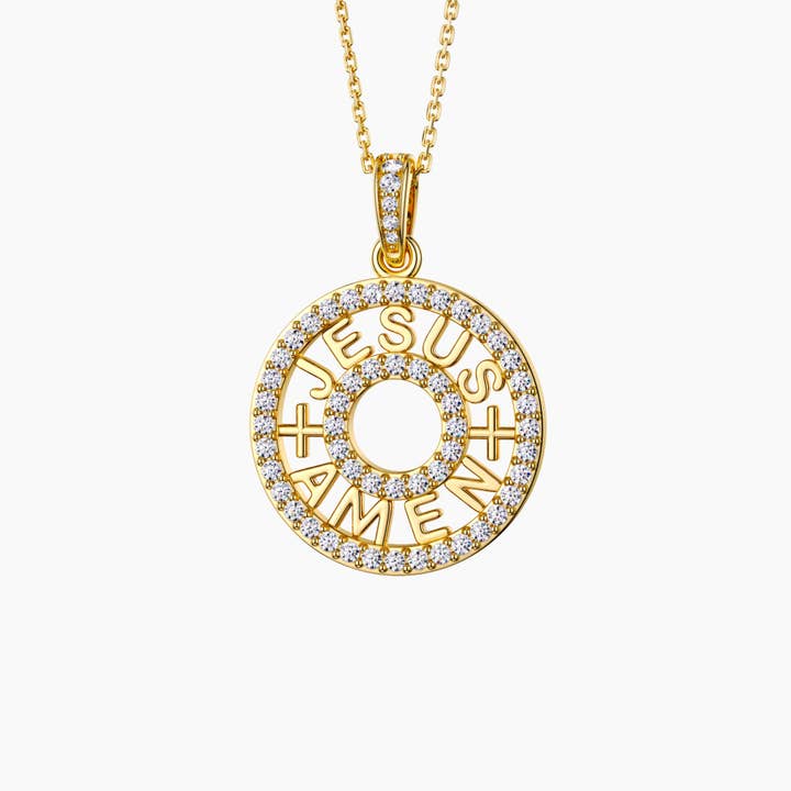 Jesus Amen Cross Pendant Necklace for wholesale by Vanimy Jewelry