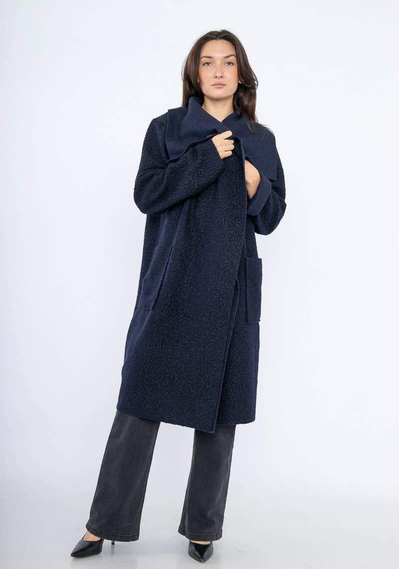 LINEN & COTTON HOUSE - Vente Manteau – femme - VESTE BOUCLETTE MATIERE RESPONSABLE + SIZE  35122 44