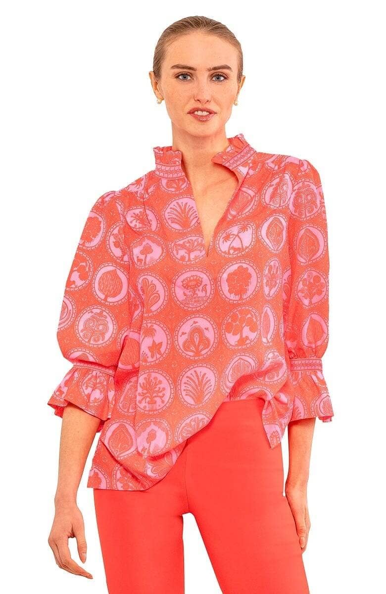 Gretchen Scott LLC - Wholesale Tunic - Women's - Ruffleneck Tunic - Circle of Love5