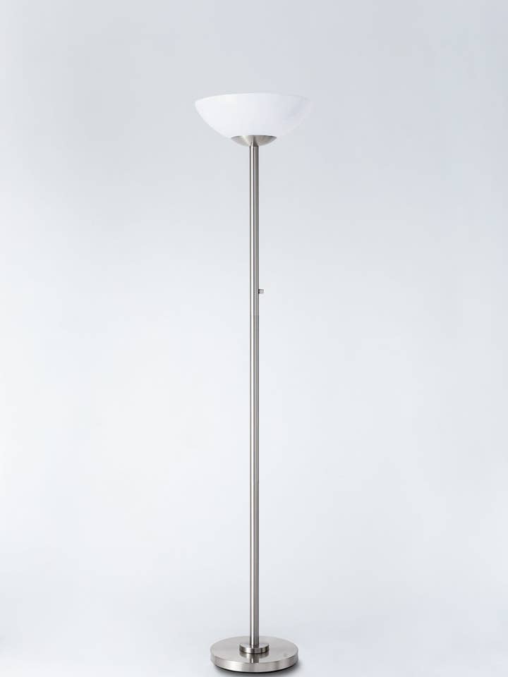 Bronx Brushed Nickel LED Floor Lamp for wholesale by Superlamp