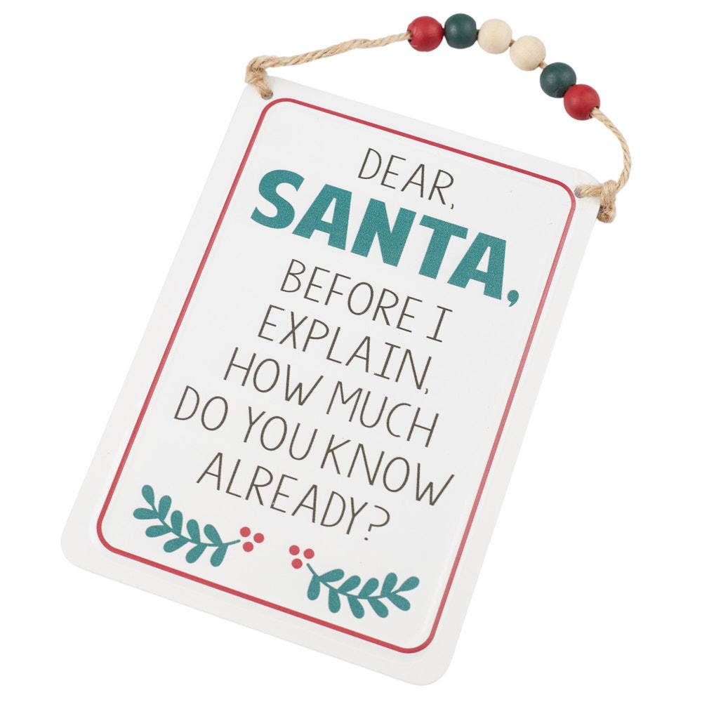 Factory Direct Craft – wholesale Sign – Dear Santa Enamel Metal Sign - Christmas Decoration2