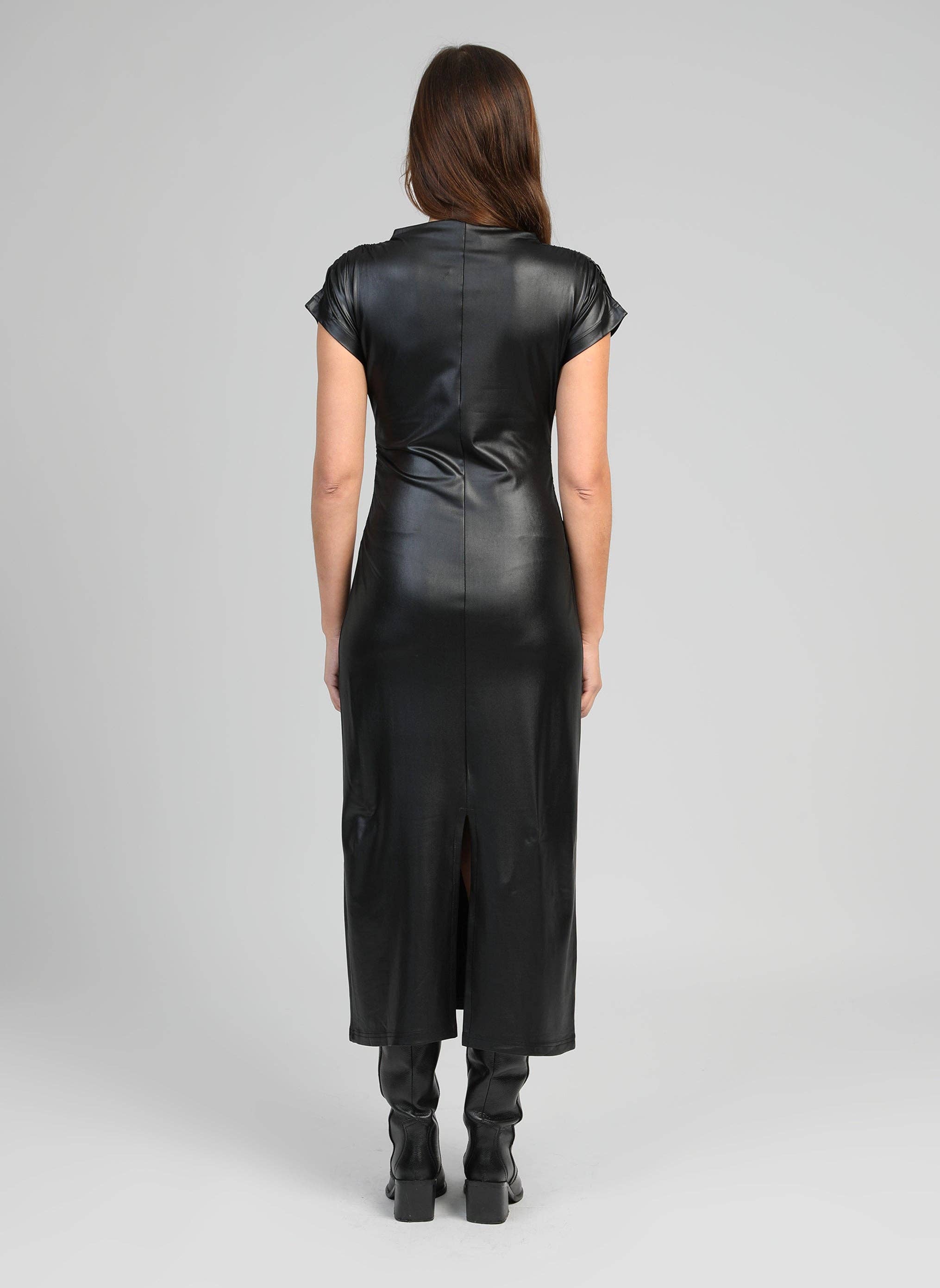 An'ge – Großhandel Kleid – Damen – LANGES KLEID ENOLIA schwarz4