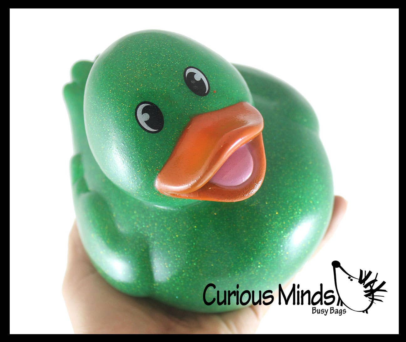 Curious Minds Toys - Wholesale Badspeelgoed - Baby - 1 Jumbo Glitter Rubbereendjes - Rubbereendjes - Leuke noviteit15