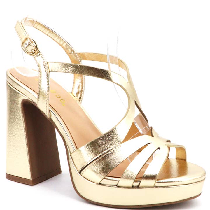 GEWEBTER RIEMEN-PLATTFORMABSATZ, PC SPRECHEN 08 12 für den Großhandel von JOIA ACCESSORIES