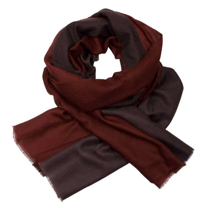 Bufanda Alexia finamente tejida en marrón degradado para venta al por mayor de Shirin Sehan