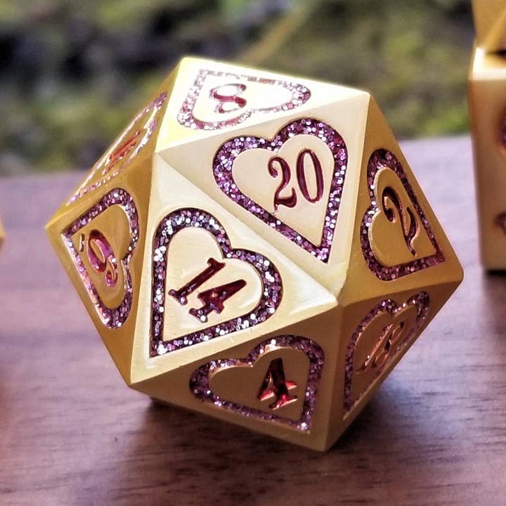 Conjunto de Dados Metálicos Coração de São Valentim por atacado de Misty Mountain Gaming